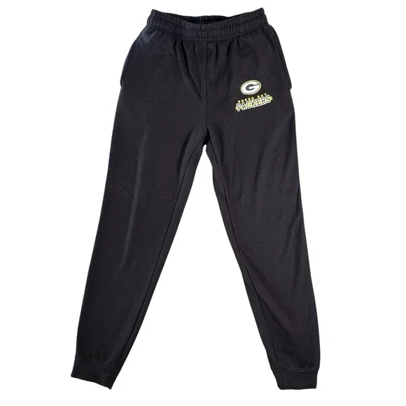 NFL Team Apparel Green Bay Packers Joggers Black Sleepwear Lounge Pants Womens S - Picture 1 of 5
